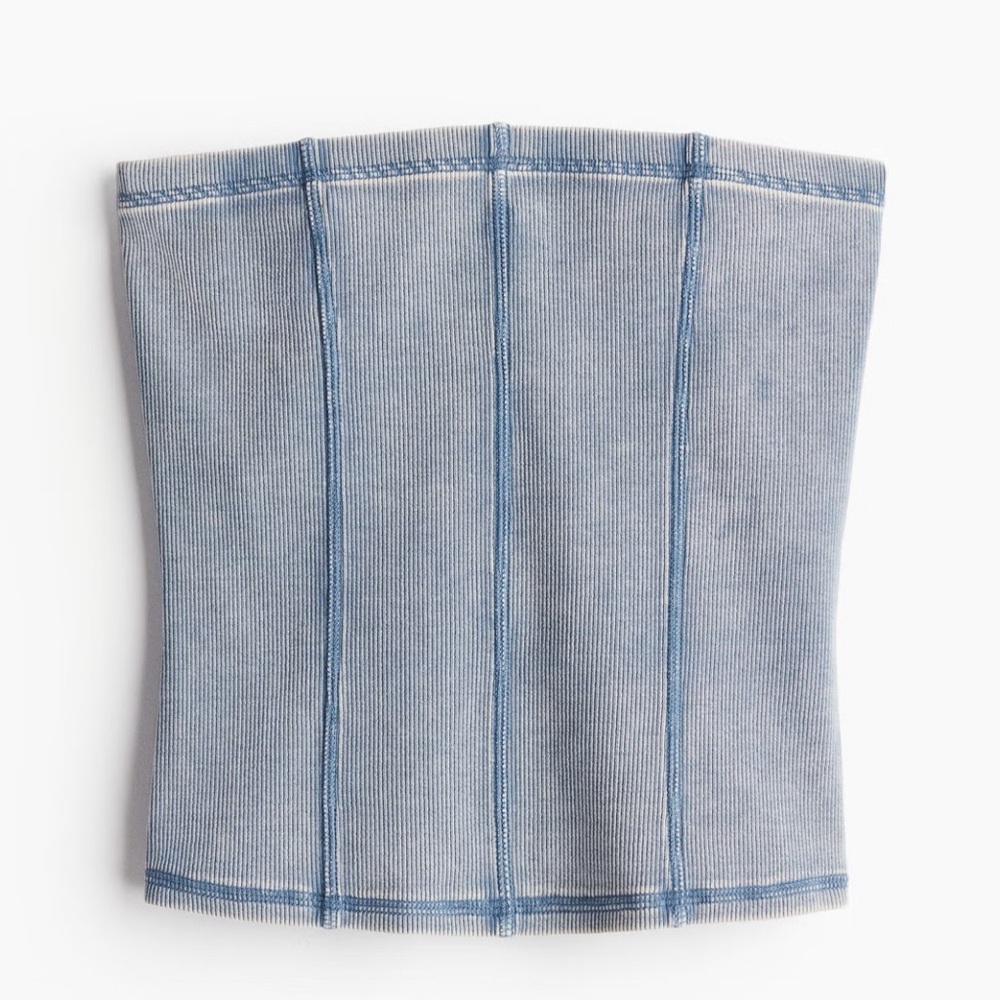 H&M Blue Ribbed Tank Top